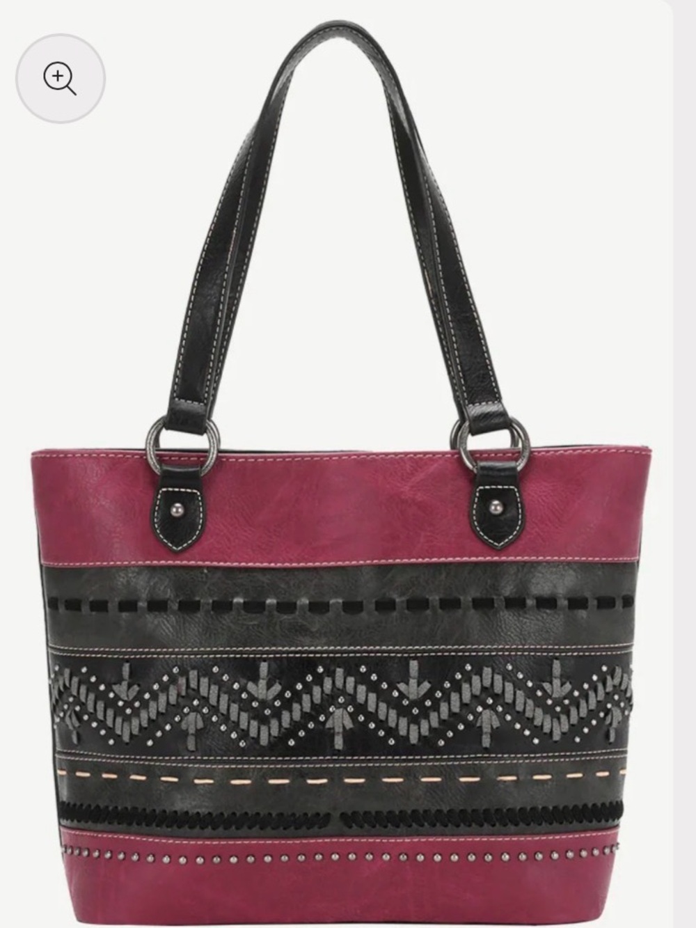 Montana West NWT $84.99 Rtl Large 15.5”x10.75” Concealed Carry Western Boho Tote